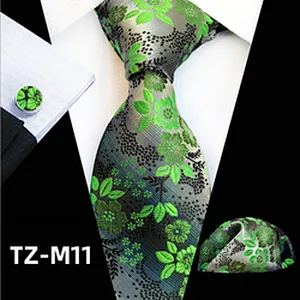 Luxury Neckties With Pocket Squares Casual Ties For Men Italian Wholesale Men Ties And Hanky Cufflinks Set