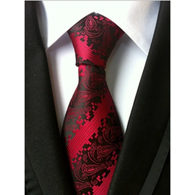 Wholesale Gravata Masculina Luxury Jacquard Silk Ties For Men Casual Necktie Stripe Cravates Homme