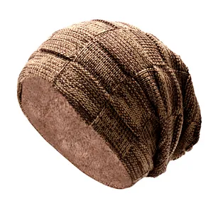 High Quality Winter Plain Dyed Custom Beanie Hat 100% Acrylic Warm Knitted Beanie Custom Logo