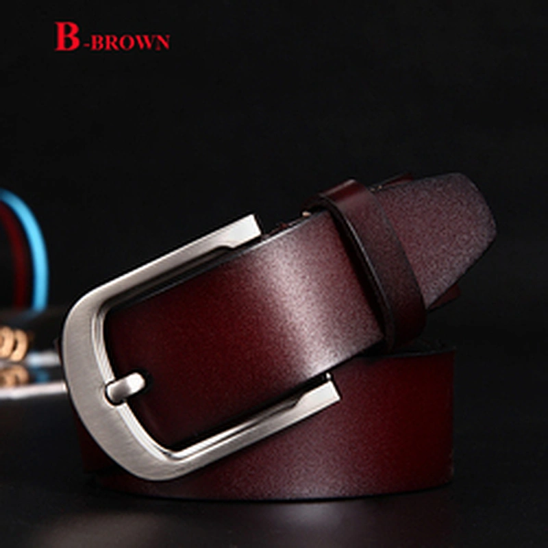 Wholesale Fashion Casual Adjustable Alloy Buckle Genuine Leather Belt for Men
