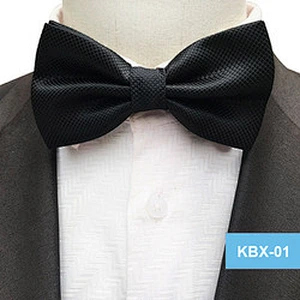Hot Selling Boys Black Cheap Polyester Satin Bow Tie For Gift