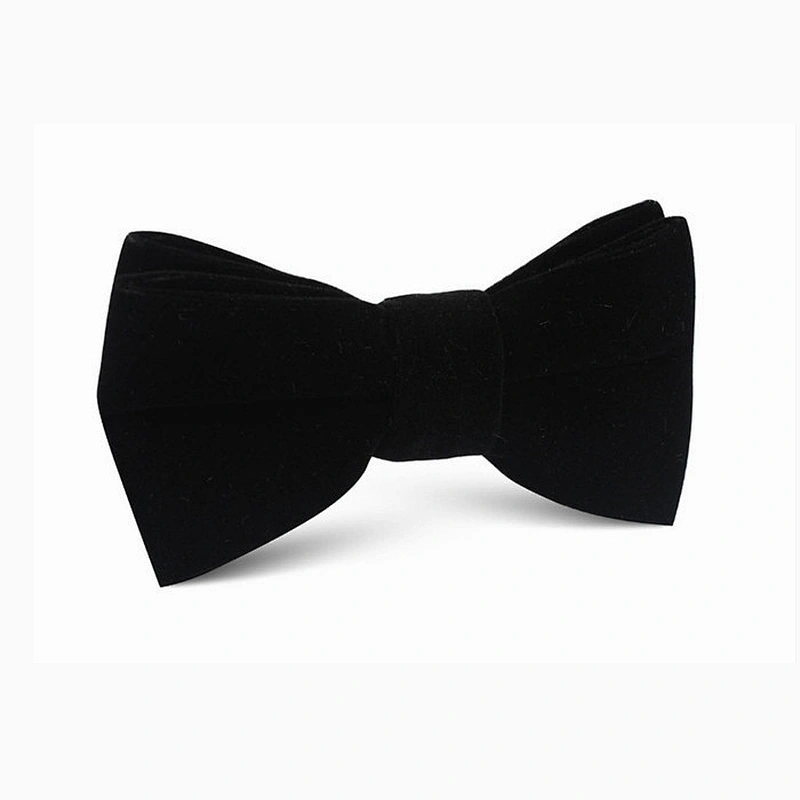 handmade soft winter velvet bow ties blue