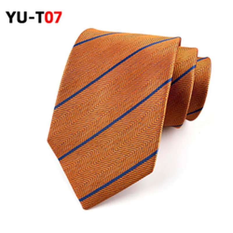 Casual Corbatas Hombres Striped Neck Ties For Men Polyester Woven Necktie Set Gift Box Custom Logo