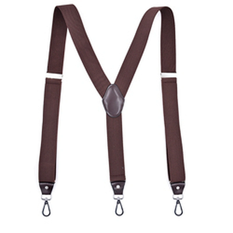 Adult 3 clip hook buckle strap Y-type plain color men's and women's universal suspender strap clip