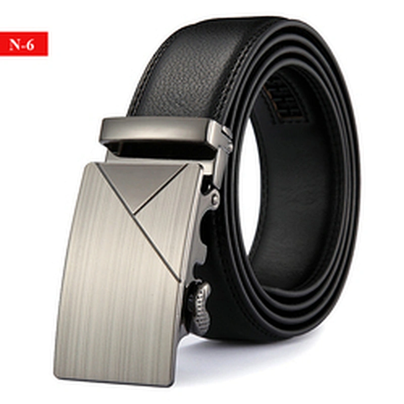 Wholesale Luxury Business Ratchet Automatic Genuine Leather Men's Fashion Belt