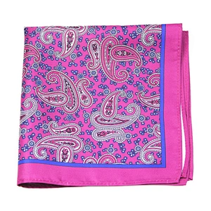 BEST SELLER Colorful Pocket Square Fancy Handkerchiefs for Father and Son 100% Silk Men Custom Logo Printed