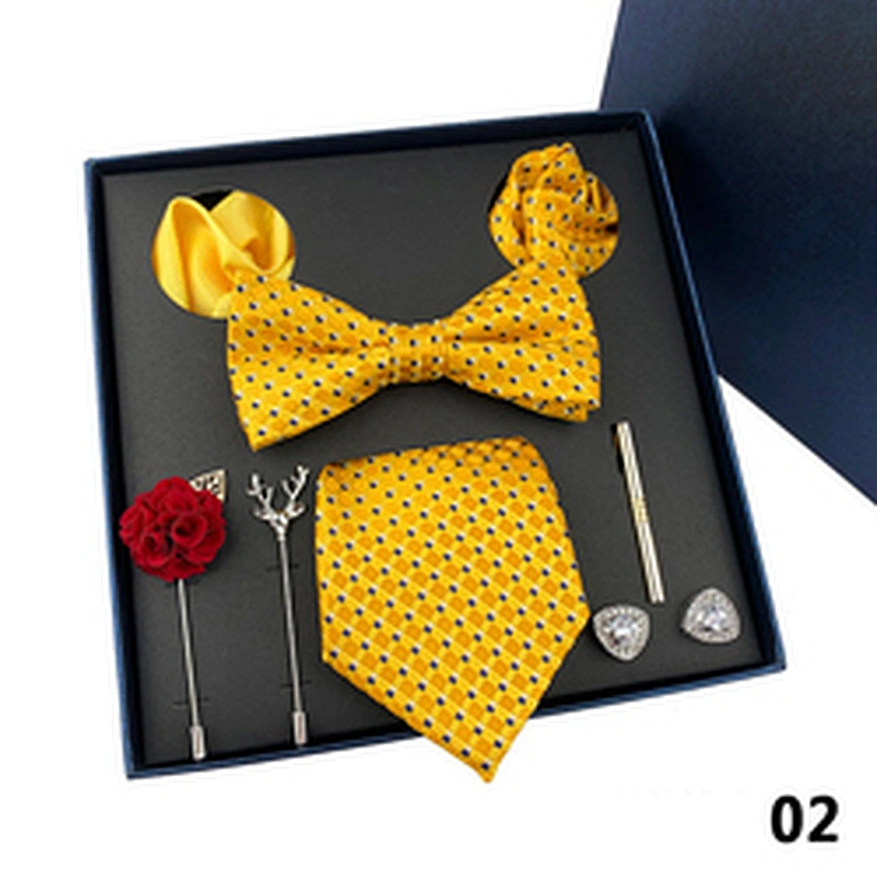 fashion silk polyester tie and cufflinks set
