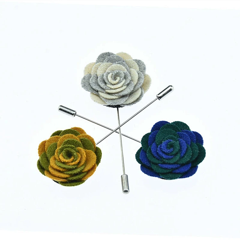 Designer Brooch Popular Brands Fashionable Wedding Corsage Flower Lapel Pins Mens Suit Custom