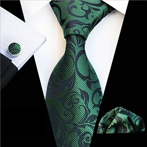 Custom Men Ties and Hanky Set Luxury Red Neckties With Pocket Squares Paisley Tie Pocket Square and Cufflink Set