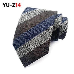 Custom Mens Neck Tie Classical Striped Necktie Wholesale Woven Jacquard  polyester tie