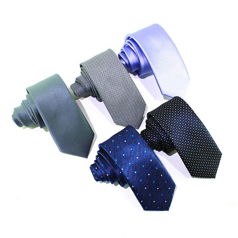Custom Woven Necktie Gift Wholesale Polyester Slim Classic Ties Men Custom Logo