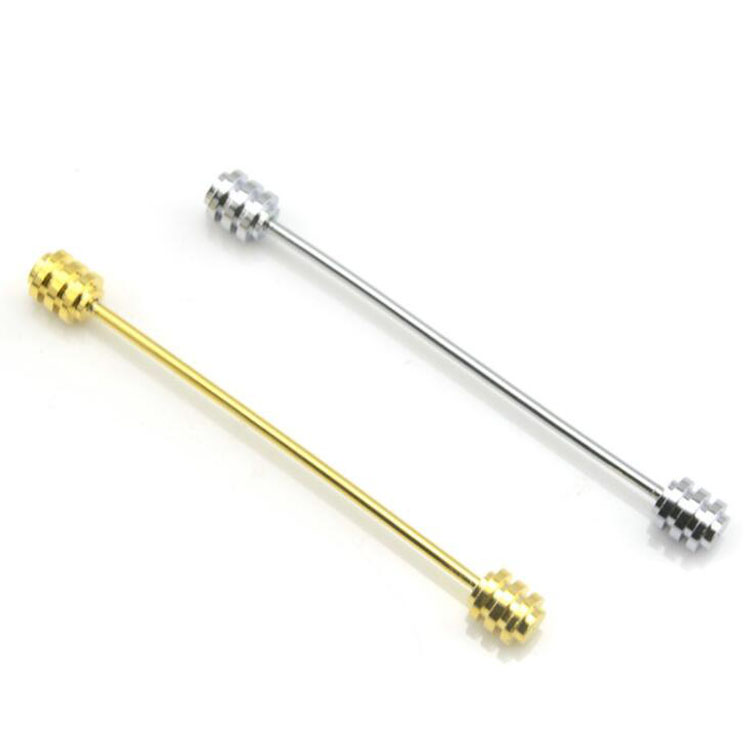 Stock Metal Brass High Quality Fashion Custom Shirt Collar Pin For Men