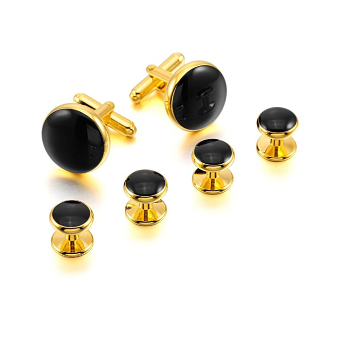 Low Moq Mens Popular Stone Cufflinks Set Business gift