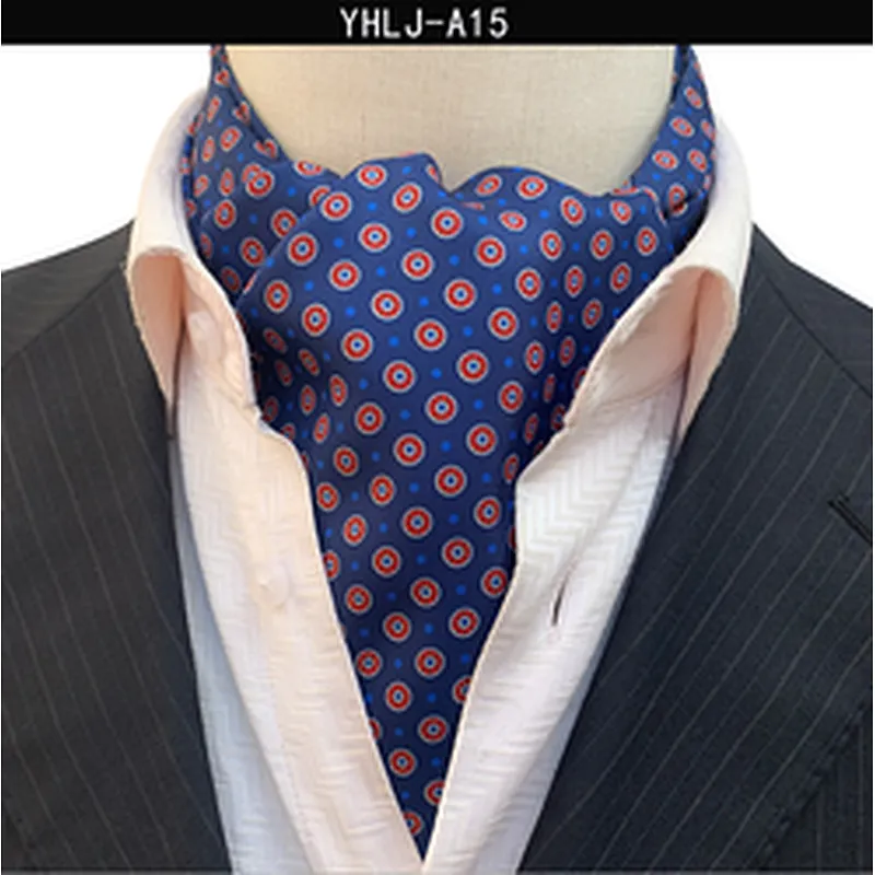 Classic Paisley Cravate Homme Casual Floral Folard Mens Ascot Jacquard Woven Ties For Men Italian