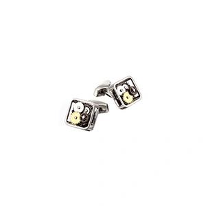 Men's personalized watch movement cufflinks