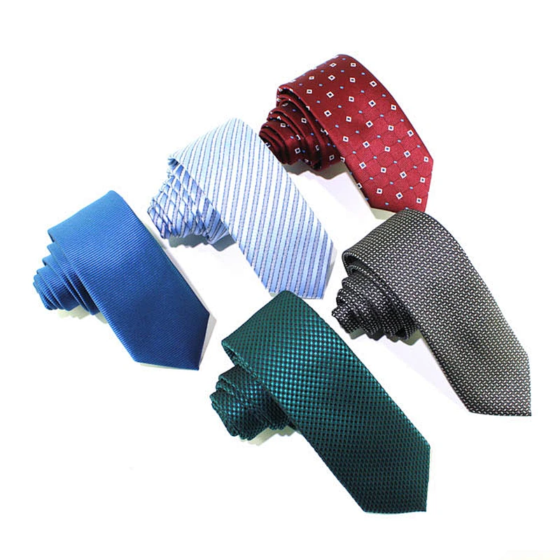 Custom Woven Necktie Gift Wholesale Polyester Slim Classic Ties Men Custom Logo