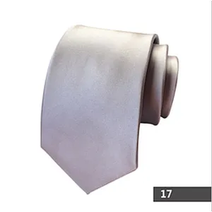 Wholesale Classic Slim Popular Plain Ties Men Custom Logo Polyester Woven Solid Necktie Gift