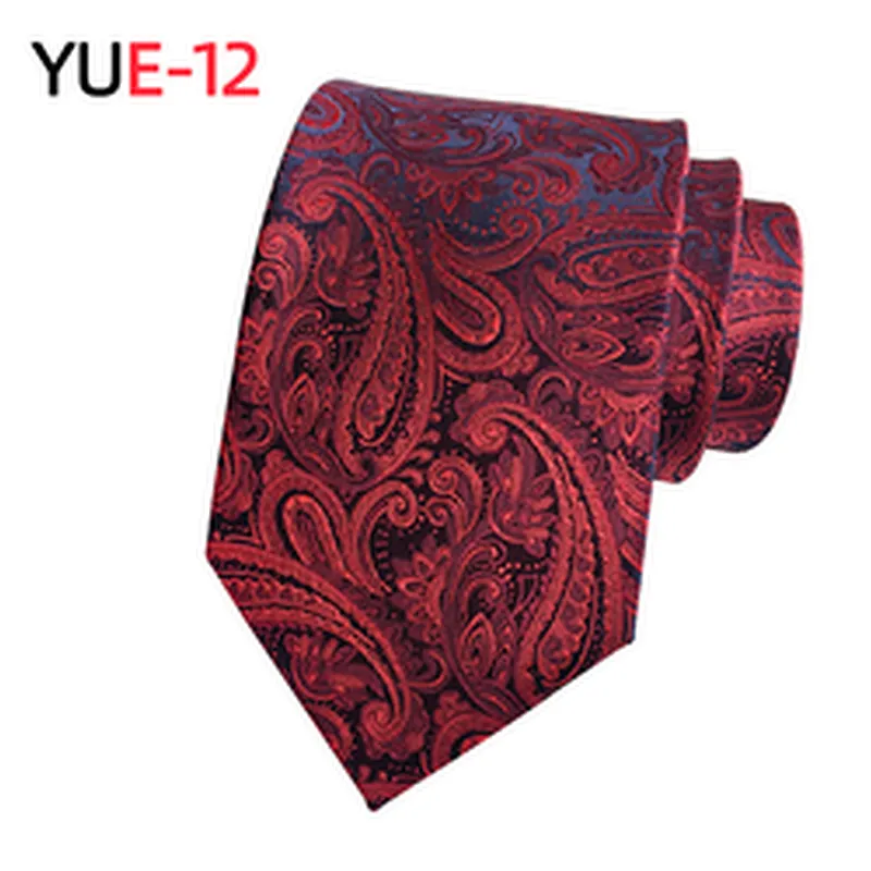 Custom Jacquard Woven Gravatas Masculina Polyester Lattice Neck Ties For Men Luxury Paisley Necktie