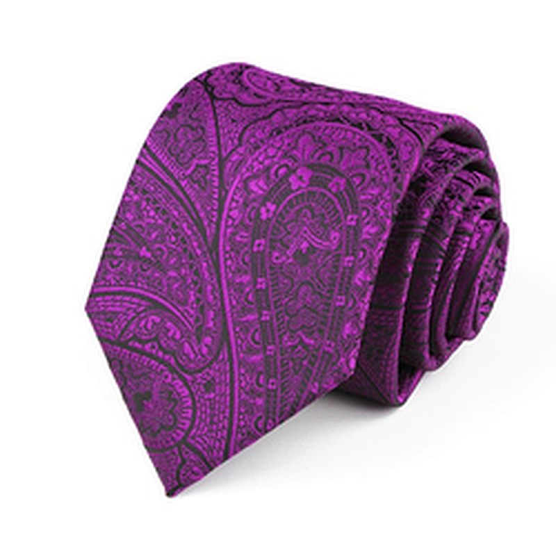 Custom Logo Tie Sublimation Polyester Jacquard Woven Tie For Men Bulk Order Paisley Neck Ties For Men Italian