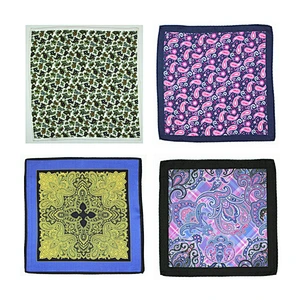 100% silk custom pocket square, silk pocket square