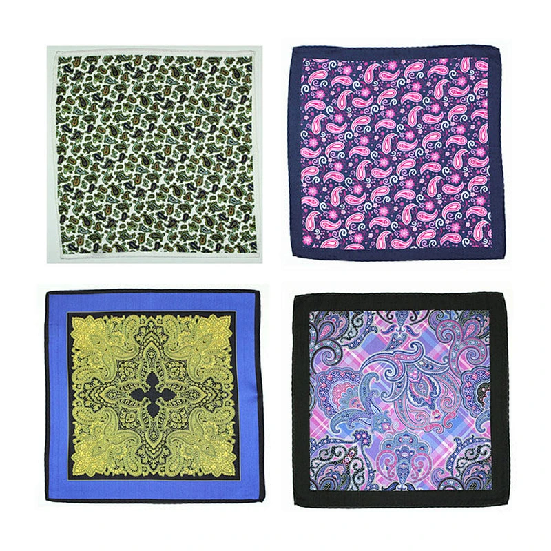 100% silk custom pocket square, silk pocket square