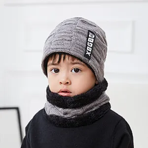 New Arrival Winter Warm Beanie Hat Scarf Sets Factory Wholesale Men's And Boy's Knitted Hats Acrylic Cold-Proof sets