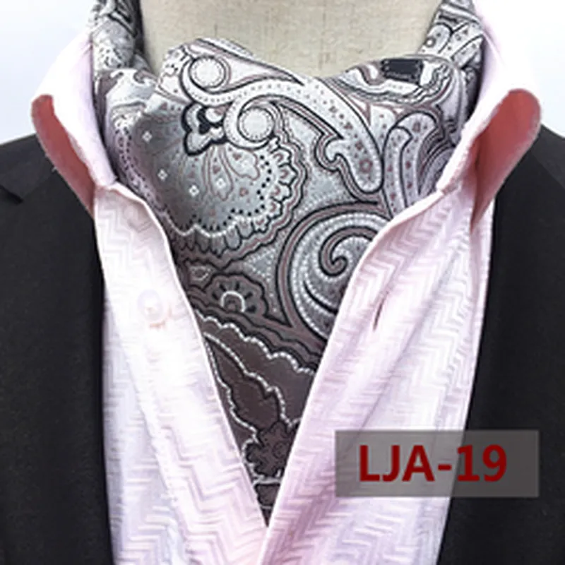 Classic Dot Cravate Homme Casual Paisley Folard Mens Ascot Polyester Jacquard Woven Ties For Men Italian