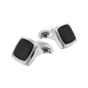 Custom new black engraved cufflinks for gift