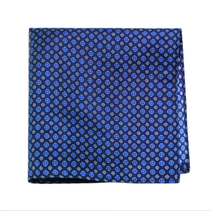100% Silk Men's Elegant Floral Pocket Squares Handkerchief Men Printed High Quality Gift Box Set With LOGO