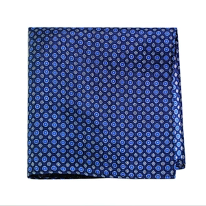 100% Silk Men's Elegant Floral Pocket Squares Handkerchief Men Printed High Quality Gift Box Set With LOGO