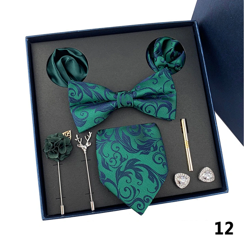 Custom Silk Tie Normal Corbata Hombre Jacquard Cravate En Soie Mens Ties Silk Box Set