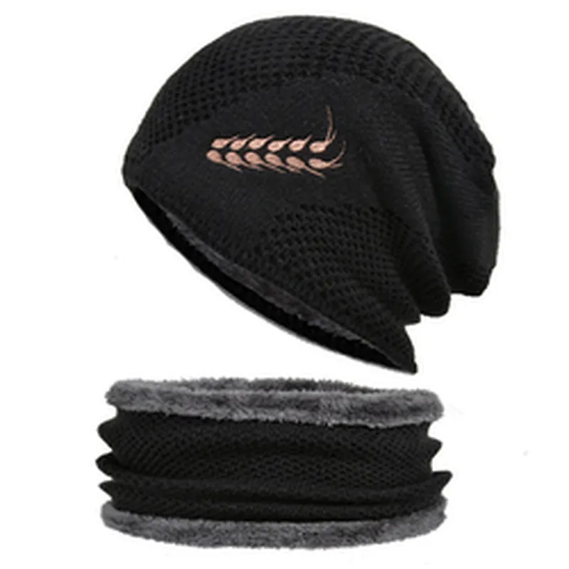 2021 fashion wholesale custom men ladies jacquard knitted winter hat and scarf set