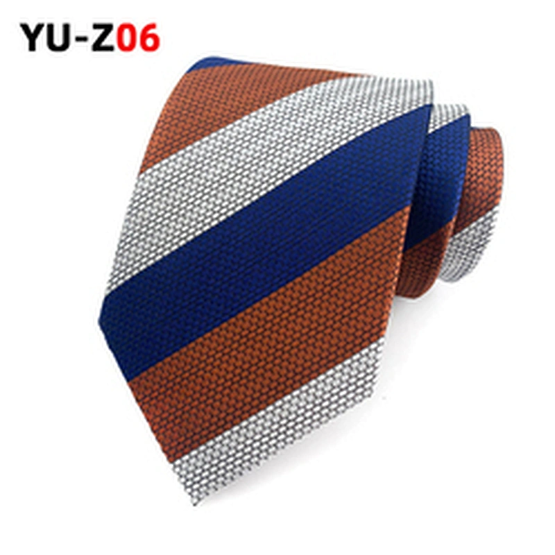 Custom Jacquard Woven Silk Necktie Mens Classical Striped Necktie Wholesale Corbatas Mens Neck Tie Set