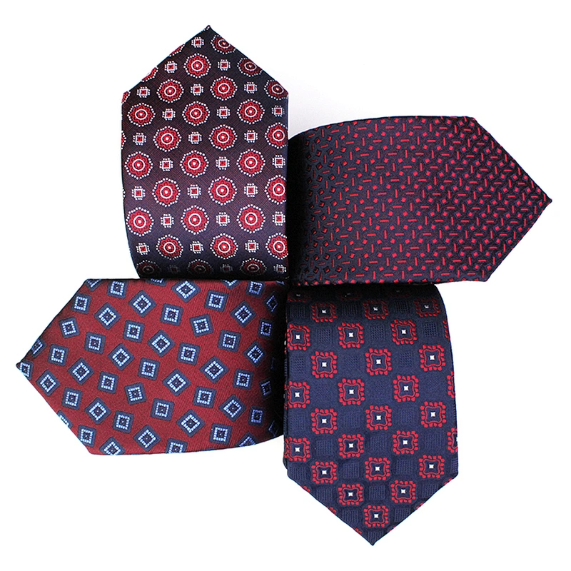 Wholesale Silk Neckties Men Fashion Casual Corbatas De Seda Dot imitated silk Ties Jacquard Fabric For Neckties