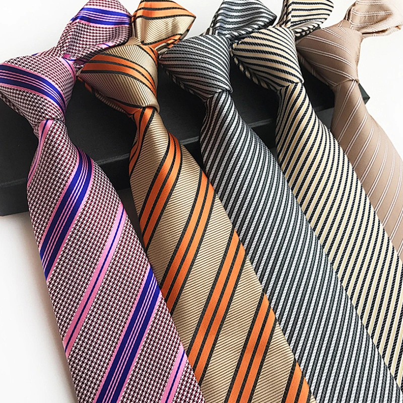 Stripe Cravate Pour Homme Polyester Woven Neck Ties For Men Italian Luxury Necktie Mens Paisley