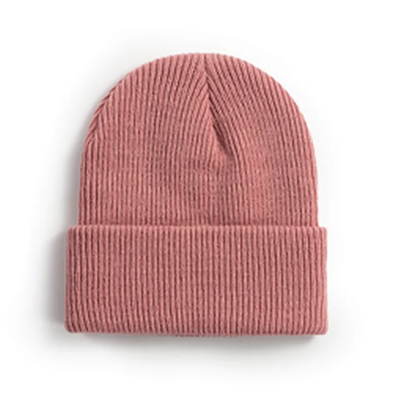Wholesale Woman Cheap Fashion Beanie Winter Hats Knitted Cap Winter Plain Women'S Knitted Beanie Hats