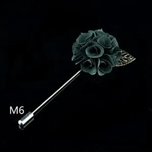 Custom flower boutonniere wedding Fashion womens brooch flower pin Wholesale flower lapel pins mens suit
