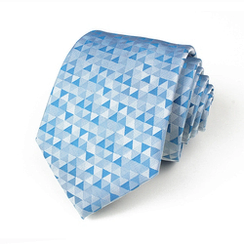 Wholesale Sublimation Polyester Ties Blue Cravate homme Jacquard Woven Paisley Ties Men Custom Logo