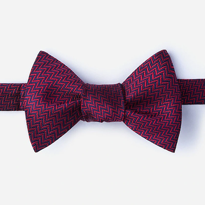new style men's business dark blue chevron bow tie