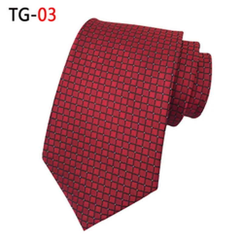 Classic Grid Corbatas Hombres Polyester Woven Neck Ties For Men Luxury Ties Men Custom Logo