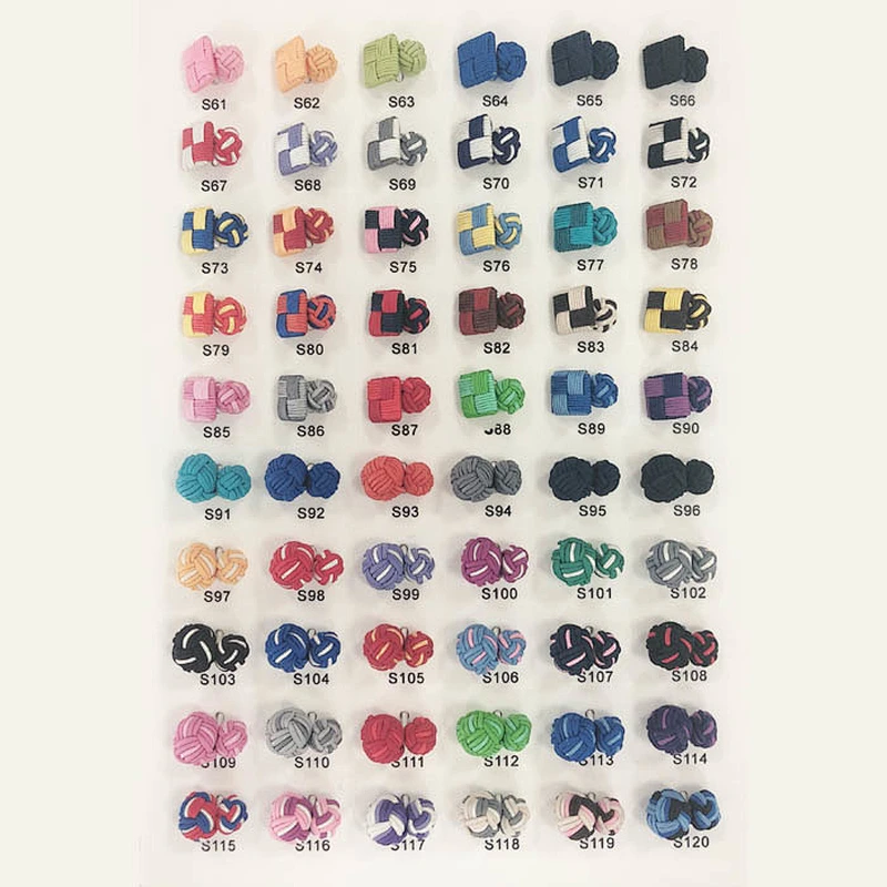 best selling handmade fabric knot cufflinks for shirts