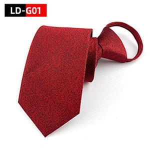 Wholesale Neck Tie Lazy Adjustable Elastic Fashionable No Tie Zipper Slim Ties For Men Jacquard Necktie With Zipper