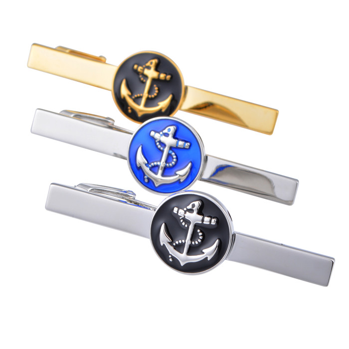 custom black enamel tie clip TB4129
