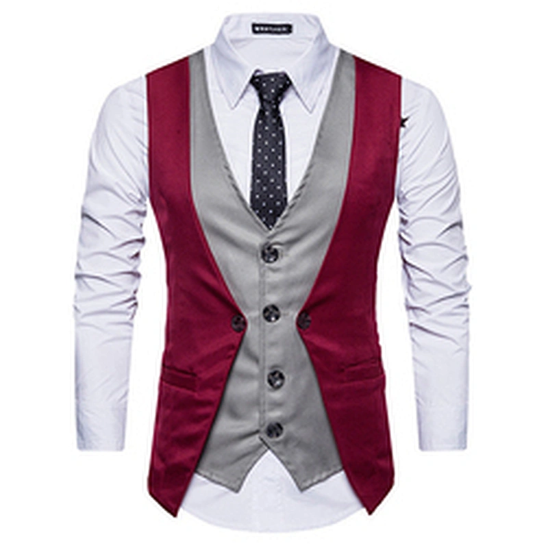 Formal Men Vest Waistcoat Single Breasted Custom Suit Vest Men Cotton Casual Navy Chalecos Hombre