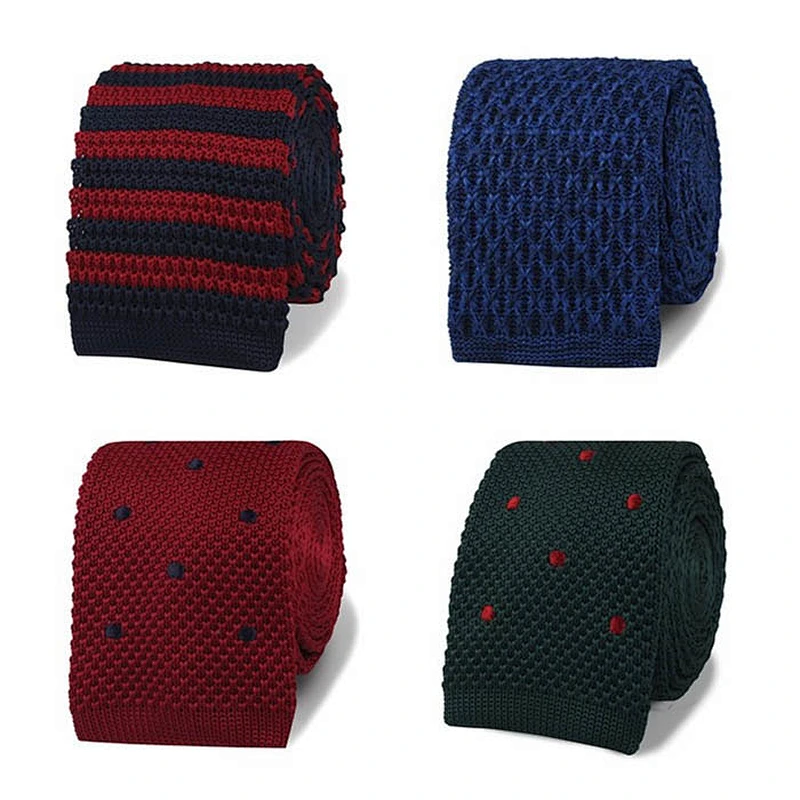 Knitted Necktie High Quality Wholesale Silk Knit Mens Neck Tie 100% Silk Business Client Choose