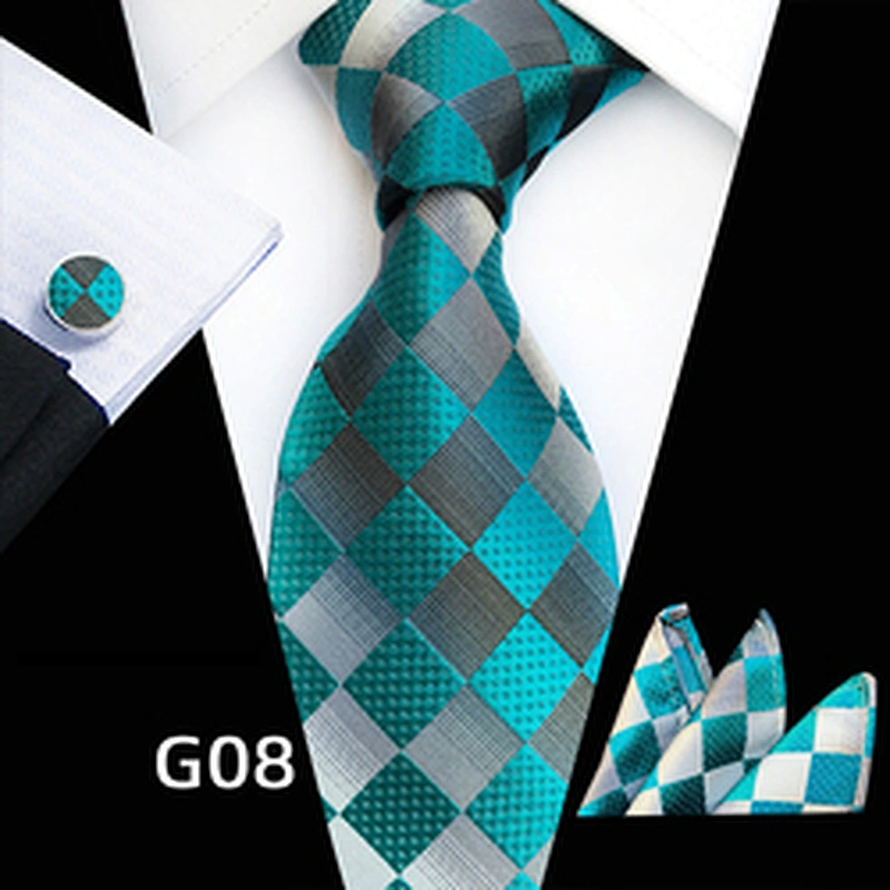 Custom Luxury Necktie Stripe Jacquard Cravates Homme Casual Silk Ties For Men