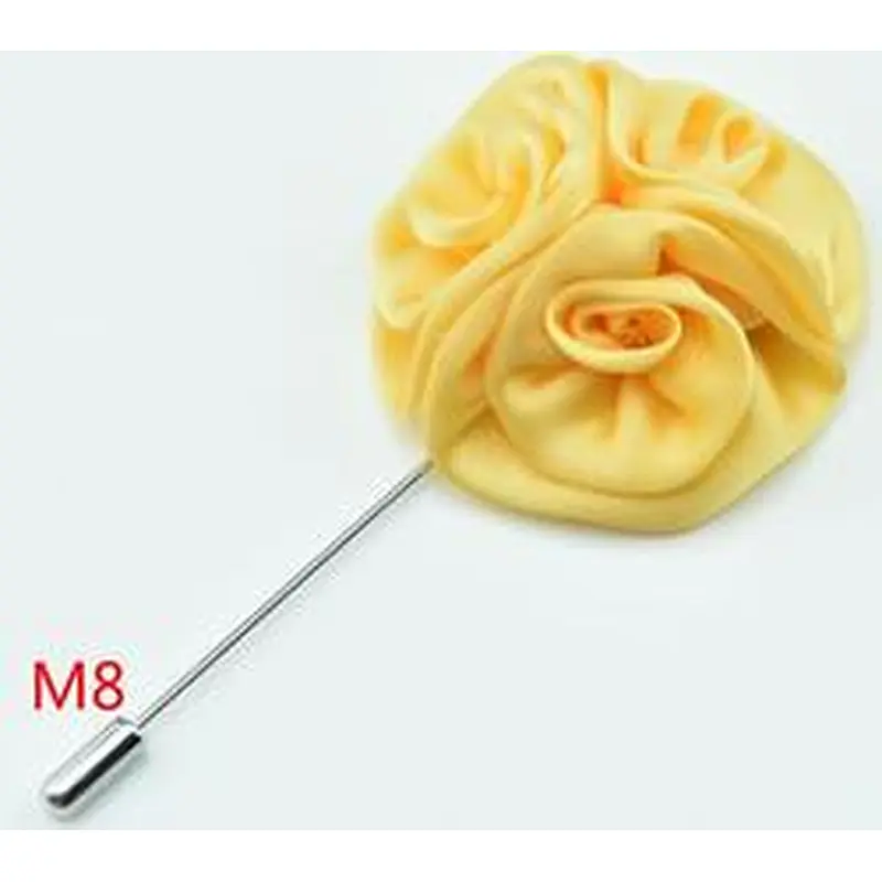 fabric metal lapel flower pin hibiscus design lapel pin boutonniere