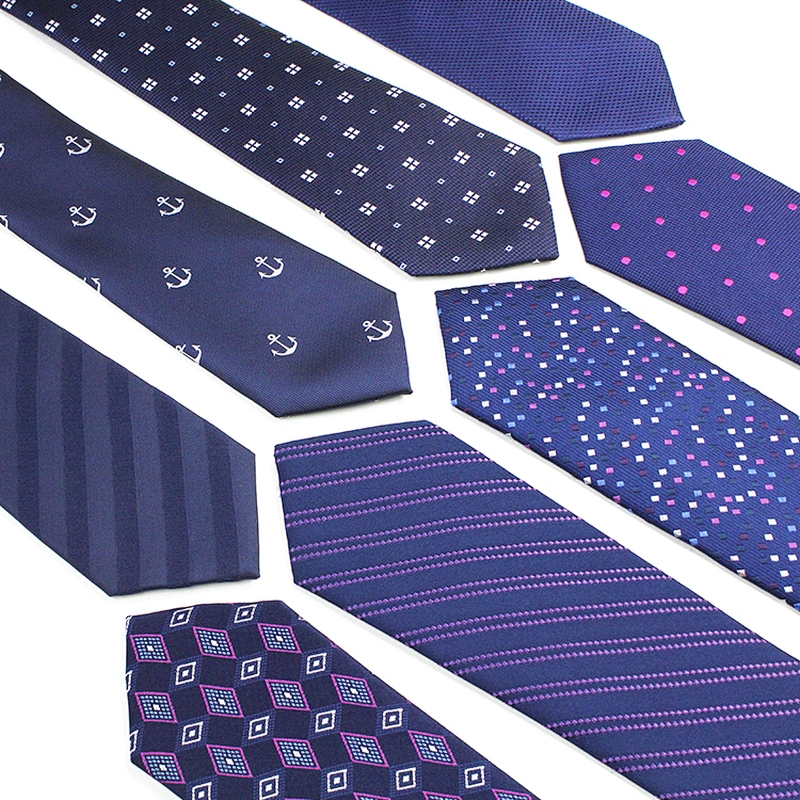 Sublimation Neckties Manufacturer Men Tie Set Necktie Navy Stripe Corbatas Hombres Neck Tie Gift Set