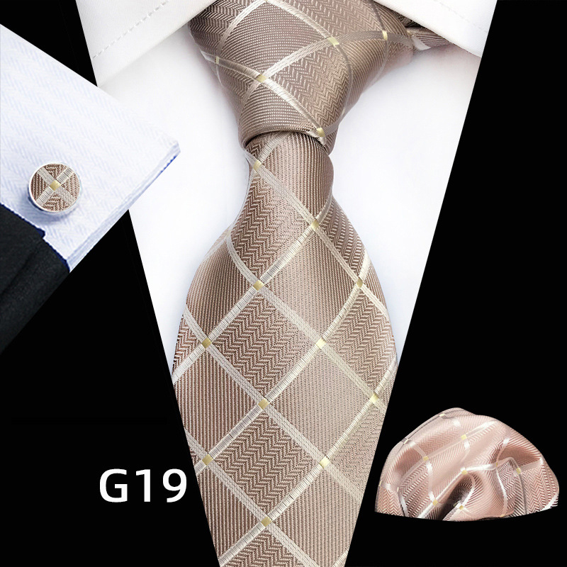 Custom Luxury Necktie Stripe Jacquard Cravates Homme Casual Silk Ties For Men