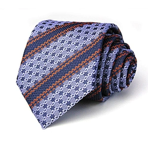 wholesale high quality jacquard striped silk polyester neck ties for men